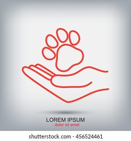 Line icon- dog adoption