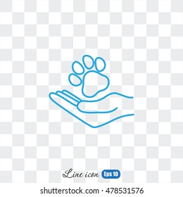 Line icon- dog adoption