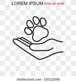 Line icon- dog adoption