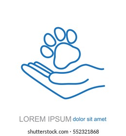 Line icon- dog adoption