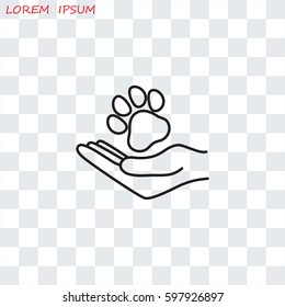 Line icon- dog adoption