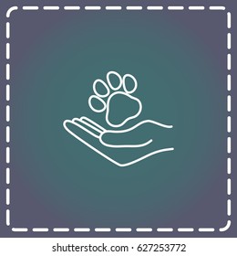 Line icon- dog adoption