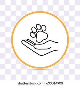 Line icon- dog adoption