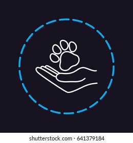 Line icon- dog adoption