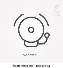 Line icon doorbell
