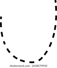 Line icon. Dotted path and location pin. Route location two pin sign and dotted line. Travel vector isolated on transparent background. line curve simple direction shape symbol
