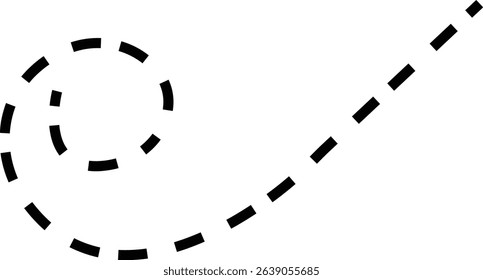 Line icon. Dotted path and location pin. Route location two pin sign and dotted line. Travel vector isolated on transparent background. line curve simple direction shape symbol