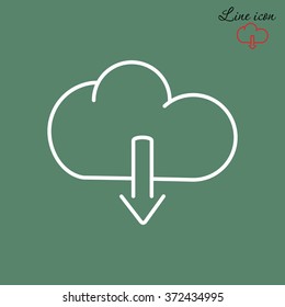 Line icon- download