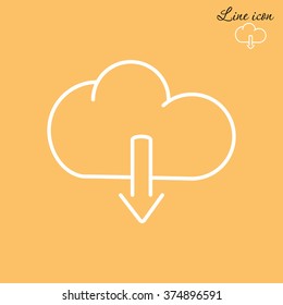 Line icon- download