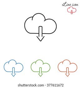 Line icon- download