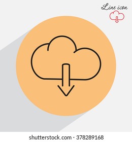 Line icon- download