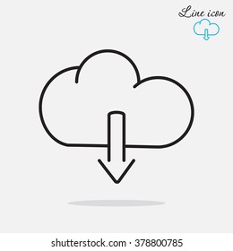 Line icon- download