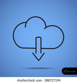 Line icon- download