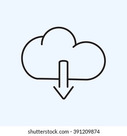 Line icon- download