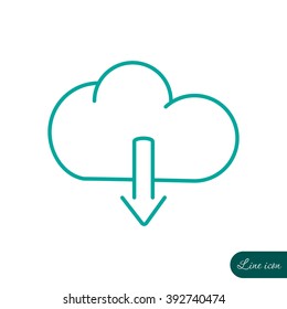 Line icon- download