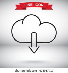 Line icon- download