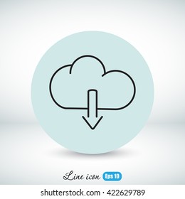 Line icon- download