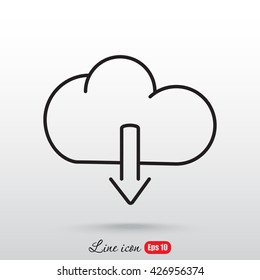Line icon- download
