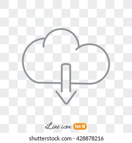 Line icon- download