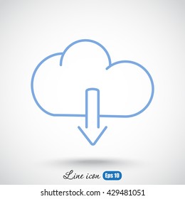 Line icon- download