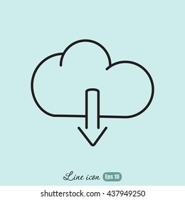 Line icon- download