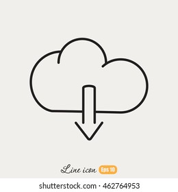 Line icon- download