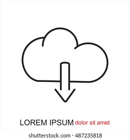 Line icon- download