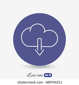 Line icon- download