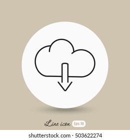 Line icon- download