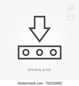 Line icon download