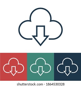Icono de línea descargado desde la nube