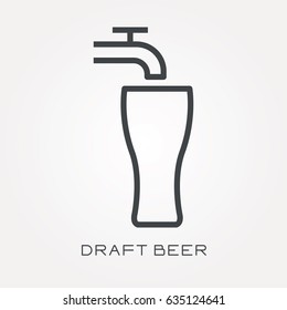 Line Icon Draft Beer