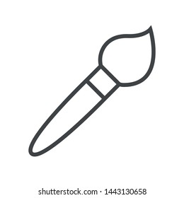 Line icon drawing brush. Simple vector illustration with ability to change.