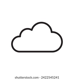 line icon drive cloud isolated on white background