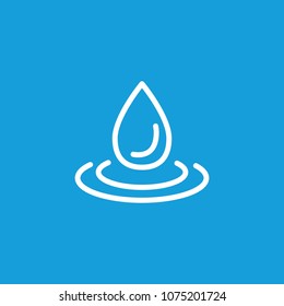Line icon of drop. Puddle, humidity, precipitation. Water concept. Can be used for topics like nature, environment, weather