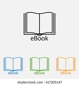 Line icon-  e-book