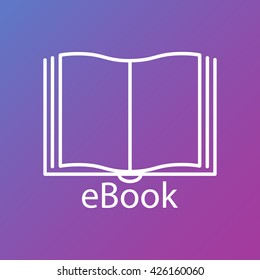 Line icon-  e-book