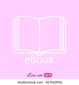 Line icon-  e-book