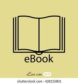 Line icon-  e-book