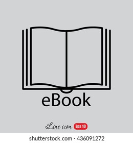 Line icon-  e-book