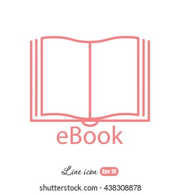 Line icon-  e-book