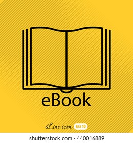 Line icon-  e-book