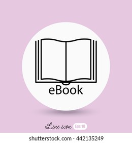 Line icon-  e-book
