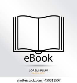 Line icon-  e-book