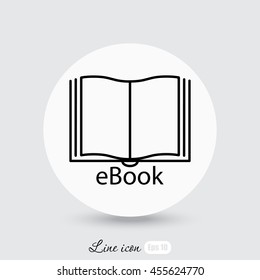 Line icon-  e-book
