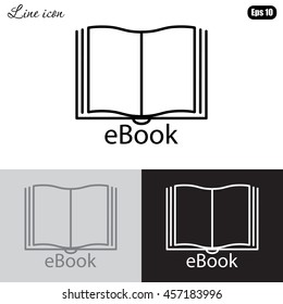 Line icon-  e-book