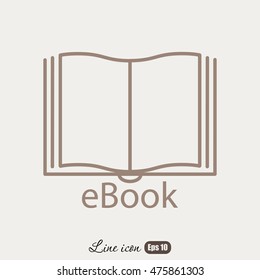 Line icon-  e-book