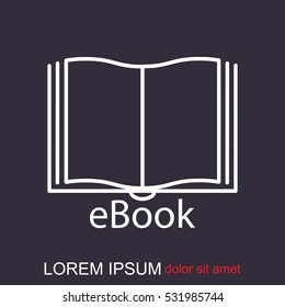 Line icon-  e-book