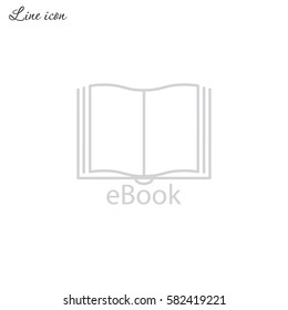 Line icon-  e-book