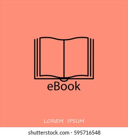 Line icon-  e-book